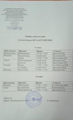 График консультаций